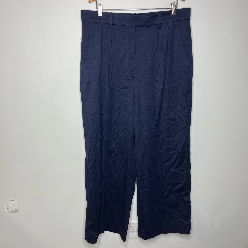 Banana Republic Navy Blue Wide Leg Trousers Women’s Size 16 New With Tags